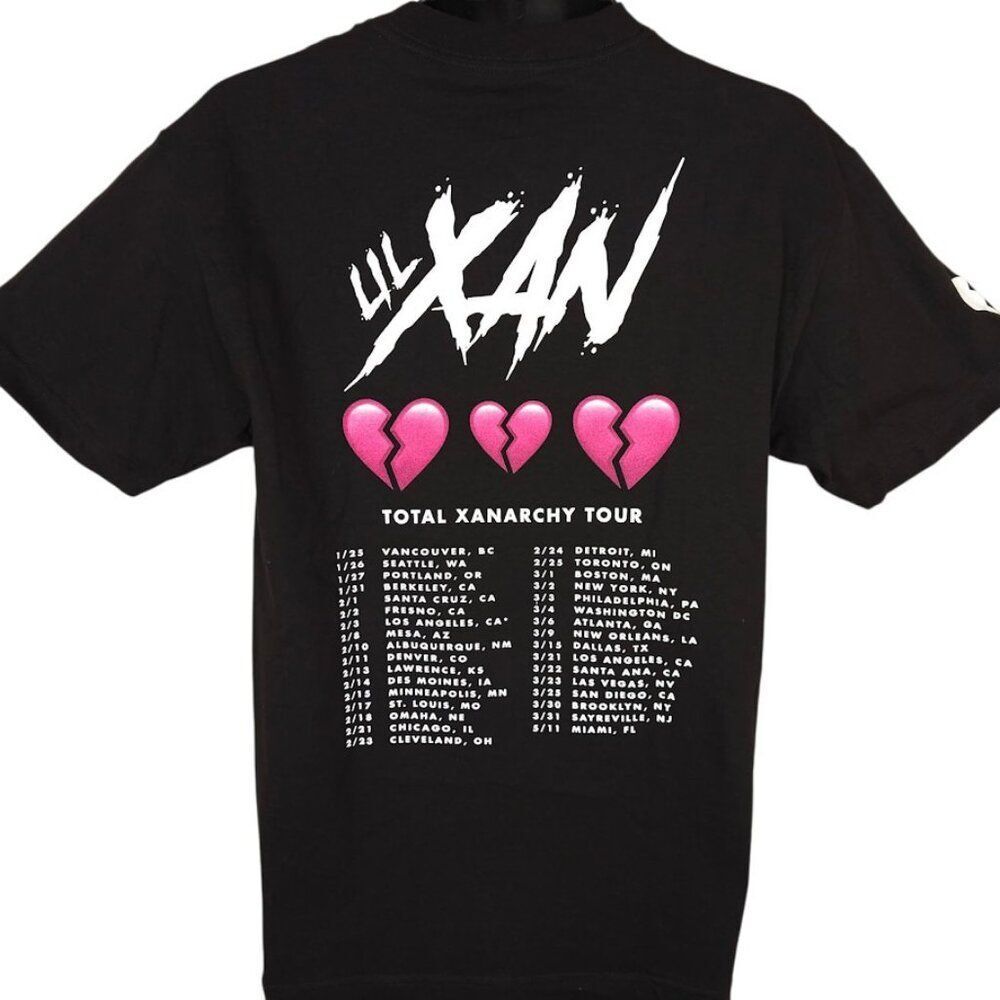 Lil Xan T Shirt Mens Size Medium Black 2018 Total Xanarchy Tour Rap Hip Hop - Picture 4 of 8